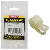 Champion C124-2 Nylon Cable Clamp 6.3mm -  20/Pack