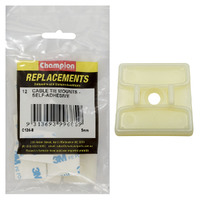Champion C124-8 Self-Adhesive Cable Tie Mount 5mm -  12/Pack