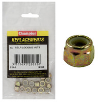 Champion C126-2 1/4" UNC Nylon Insert Lock Nut -  15/Pack