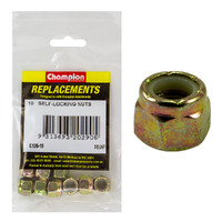 Champion C126-10 3/8" UNF Nylon Insert Lock Nut -  10/Pack