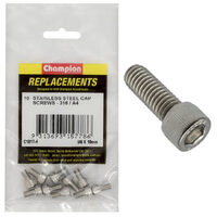 Champion C1817-4 M6 x 10mm Socket Head Cap Screw (316) - 10/Pack