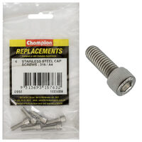 Champion C1818-5 1/4 x 3/4" Socket Head Cap Screw (316) - 6/Pack