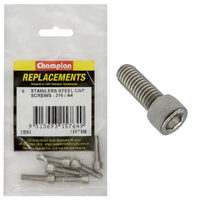 Champion C1818-6 1/4 x 1" Socket Head Cap Screw (316) - 6/Pack