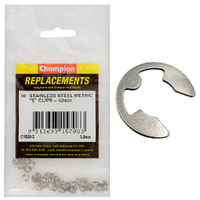 Champion C1824-2 Stainless Steel E Type Circlip 3.2mm - 50/Pack