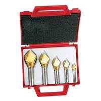 Bordo 3852-S 90° TiN Coated Single Flute Countersink Set 10-30mm, 5pcs
