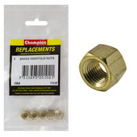 Champion C95-6 Manifold Nut Brass 5/16" UNF - 5/Pack