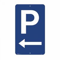 Brady "P" Arrow Left 450 x 750mm C2 Ref Aluminium