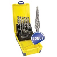 Bordo 2007-M3-SDM1  Jobber Drill Set Bright HSS 1-13mm, 25pcs  With Bonus Step Drill