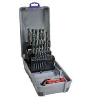 Bordo 2003-M3-C18 25 Piece1-13mm Black HSS Jobber Set Bonus Stubbie Folding Knife