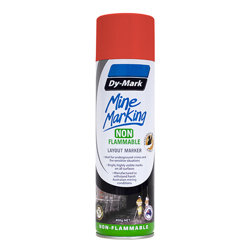 Dy-Mark Mine Marking Non-Flammable Horizontal Fluro Orange 400g