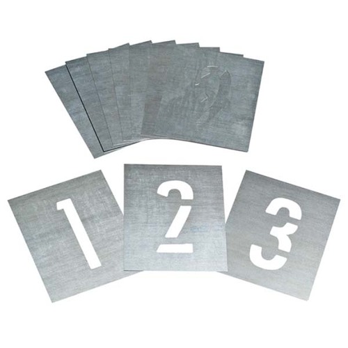 Dy-Mark Zinc Stencil 0-9 50mm Set