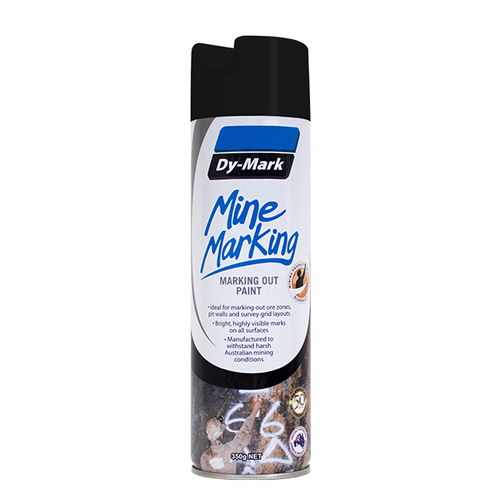 Dy-Mark Mine Marking Vertical (Upright/Inverted Spray) Black 350g