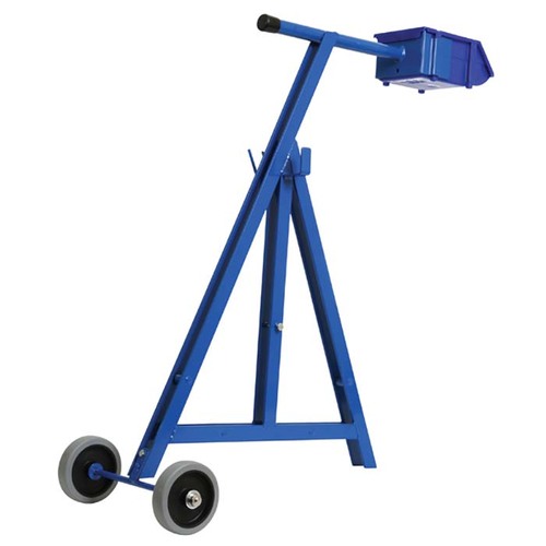 Dy-Mark Steel Strap Dispenser Blue With Wheels