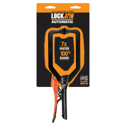 Lockjaw L2180250 250mm (10") Small Body C Clamp Swivel Pad Chrome Molybdenum