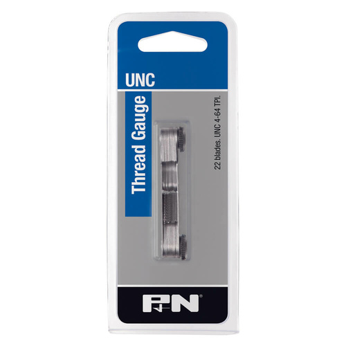 P&N 268UNC022 Workshop Thread Gauge UNC 4-64 TPI 22 Blades Bright
