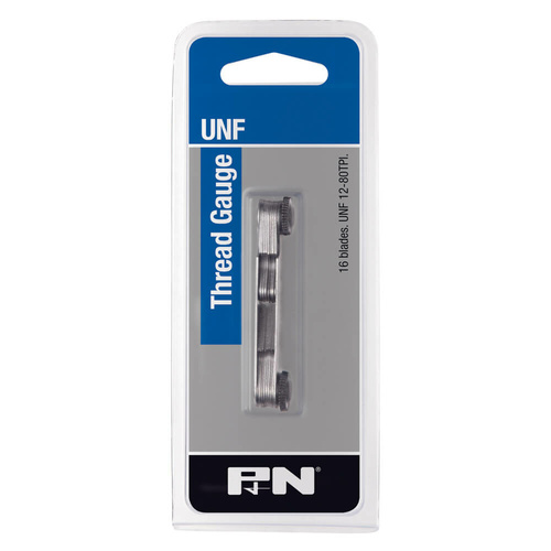 P&N 268UNF016 Workshop Thread Gauge UNF 12-80 TPI 16 Blades Bright