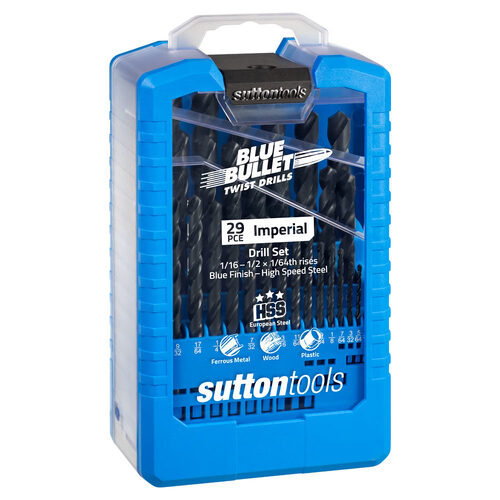 Sutton D102S3 29 piece Blue Bullet Imperial Jobber Drill Set HSS