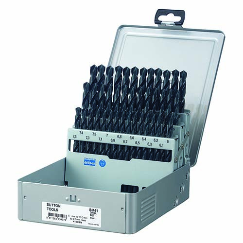 Sutton D102SM41 41 piece Blue Bullet Metric Jobber Drill Set HSS
