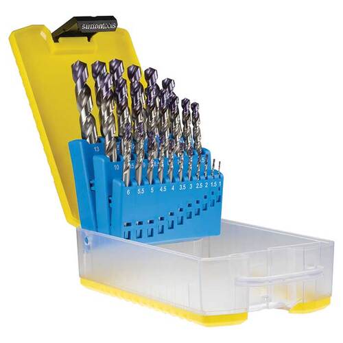 Sutton D180SM3 25 piece R40 Inox Jobber Metric Drill Set - HSS TiAlN