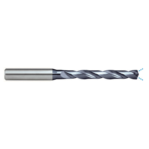 Sutton D3320300 3mm Carbide Drill Bit - 5xD - R30 N IK - VHM - AlCrN