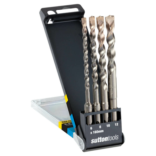 Sutton D6130004 SDS Plus Masonry Drill Set 4 piece Twister MultiFit TCT