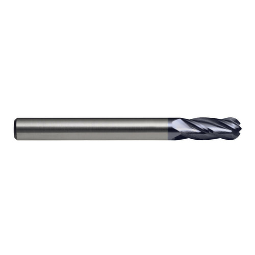 Sutton E5570200 2 x 6mm 4 Flute Ball Nose Endmill - VHM Ultra AlCrN Long