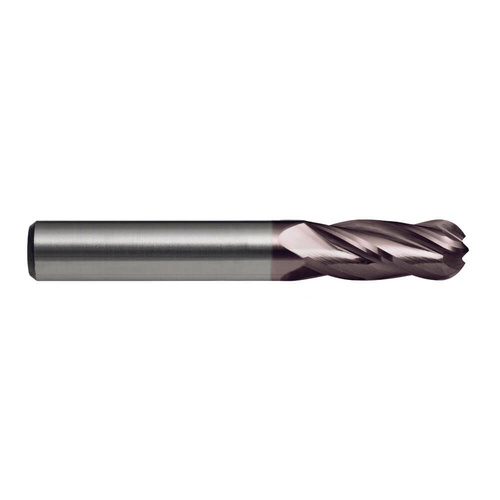 Sutton E6070100 1 x 3mm 4 Flute Ball Nose Endmill - Carbide TiAlN Regular