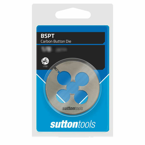 Sutton M4380973 BSPT 1/8" x 28 TPI - 2" OD Button Die - Carbon Steel