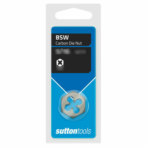 Sutton M4470318 BSW 1/8" x 40 TPI - Imperial Die Nut - Carbon Steel