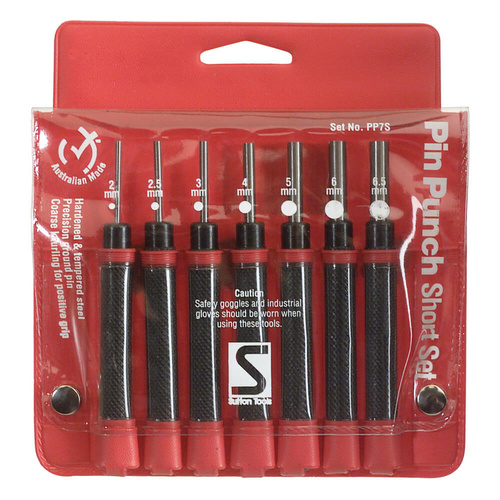 Sutton M700PP7S 2 - 6mm Pin Punch Set 7 piece - Short - Carbon Steel