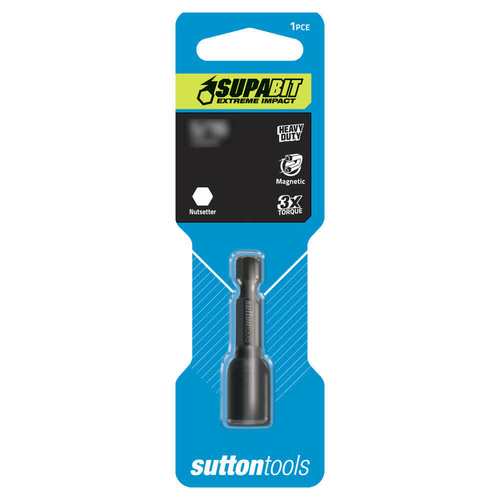 Sutton S1320645 1/4 x 45 Magnetic Nutsetter Impact Power Carded CRV