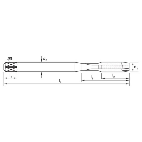 Sutton T1060350 Metric M3.5 x 0.6 Spiral Point Tap - HSSE V3