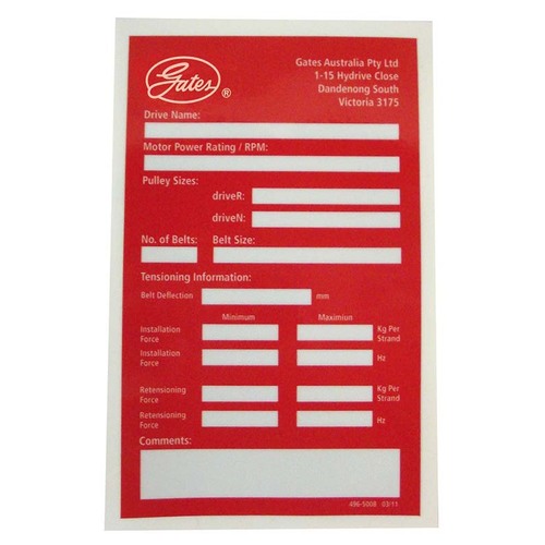 Gates Tension (496-5008) Sticker