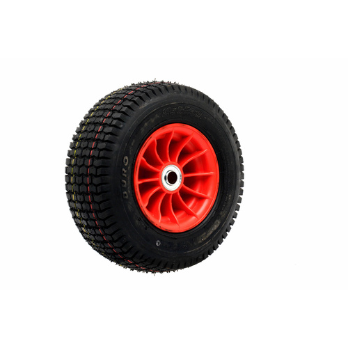 EasyRoll 2.50 x 4 inch Pneumatic Wheel - Red Nylon Centre 3/4" Ball Bearing