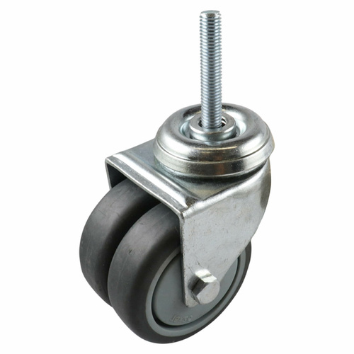75mm Swivel Stem Castor - Rubber Wheel Grey G2