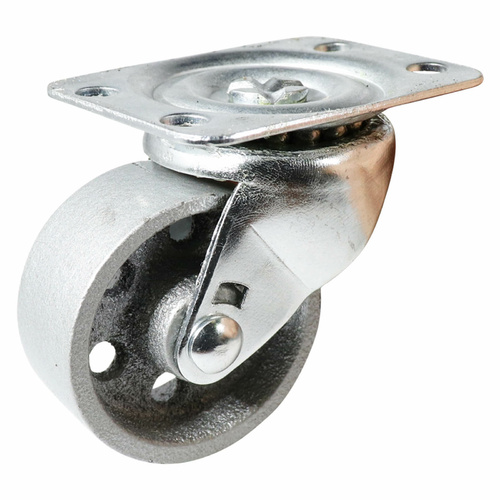 50mm Swivel Plate Castor - Cast Iron Wheel I2
