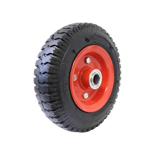 EasyRoll 2.50 x 4" Flat Free Wheel - Red Steel Centre 20mm Ball Bearing