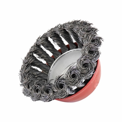 Twist Knot Cup Brush- Rocket,  Steel  75mm x M14