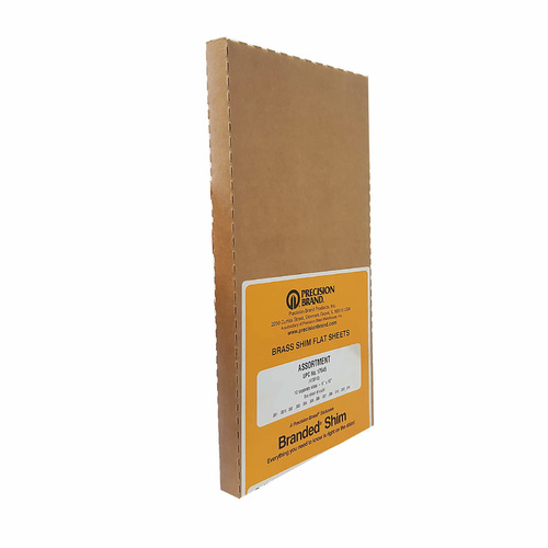 Precision Brand Brass Shim Stock Flat Sheet Assorted 6 x 12"