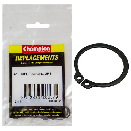 Champion C155-5 External Circlip 1/2" - 20/Pack