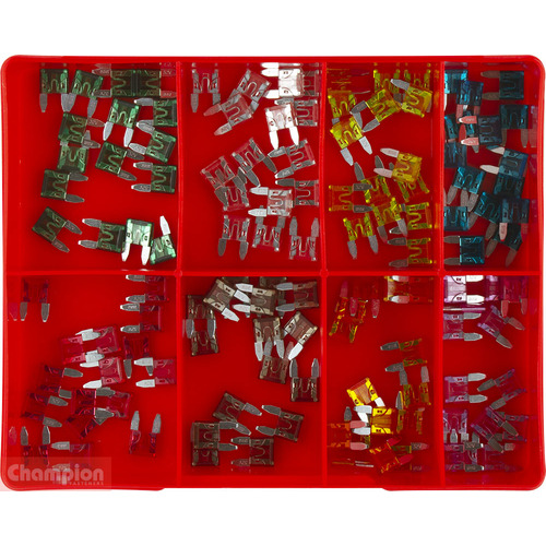 Champion CA112 Auto Mini Blade Fuse Assortment Kit - 120 Pieces