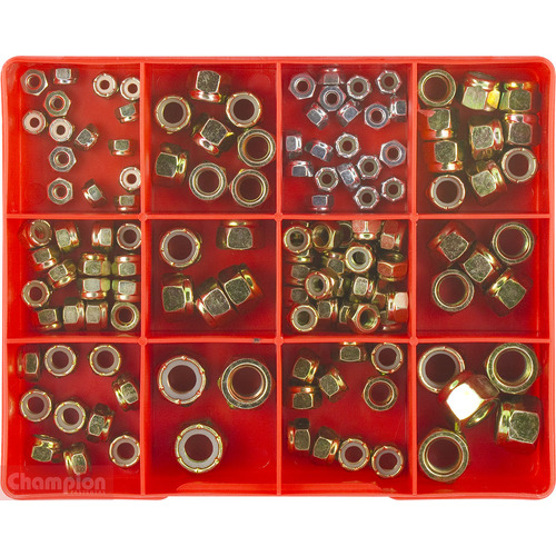 Champion CA126 UNF/UNC Nylon Self Locking Nut Assortment Kit