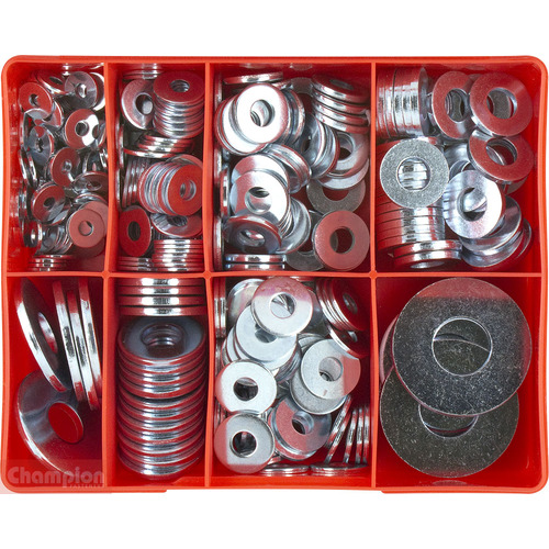 Champion CA1670 Super Heavy Duty Flat Washer Assortment Kit, 325 Pieces