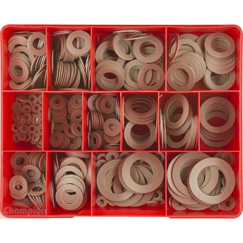 Champion CA1680 Polypropylene 1/32" Thick Washer Assortment Kit, 490 Pieces