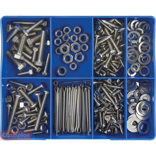 Champion CA1800 Stainless Steel Fastener (38 Sizes) Kit, 324 Pcs