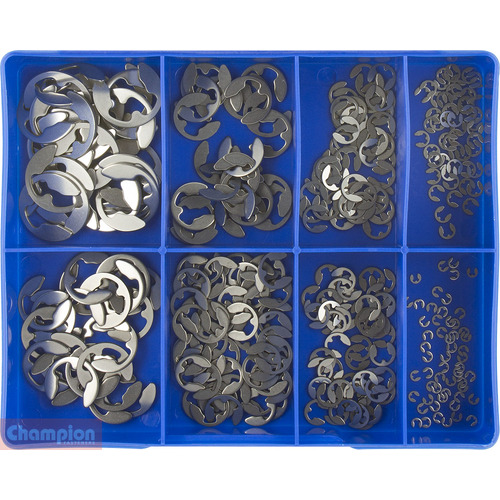 Champion CA1824 E-Circlip Metric Stainless Steel Kit, 325 Pcs