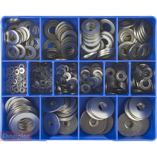 Champion CA1830 Flat & Panel Washer Stainless Steel Kit, 385 Pcs