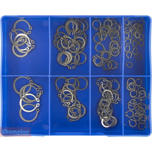 Champion CA1862 Stainless Steel External Circlip Kit, 120 Pcs