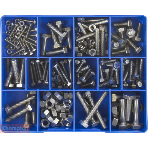 Champion CA1870 Hex Set Screw & Nut Metric Asoortment Kit, 174 Pcs