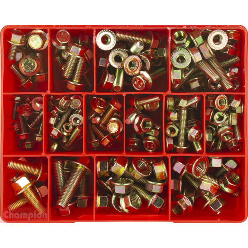 Champion CA200 Hex Flange Set Screw Metric GR8.8 Assortment Kit